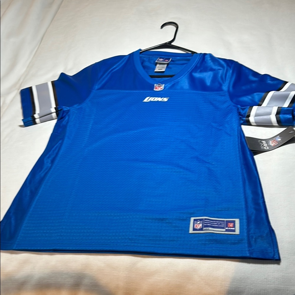 NFL Detroit Lions Team Blue Blank Jersey. Women’s Size Medium